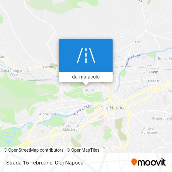 Hartă Strada 16 Februarie