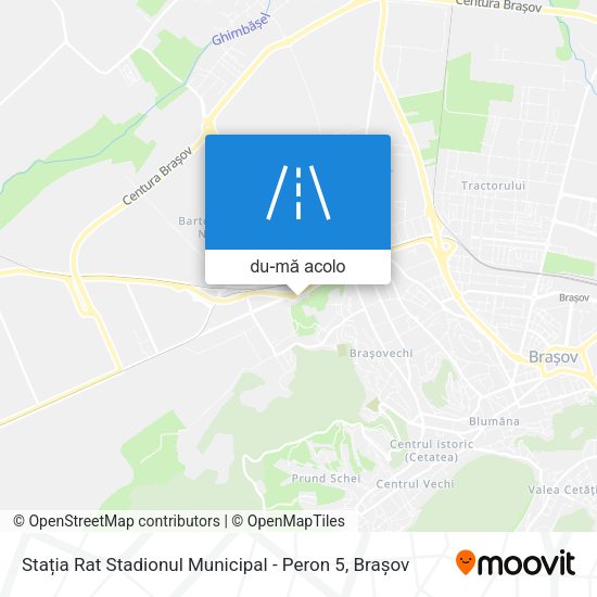 Hartă Stația Rat Stadionul Municipal - Peron 5