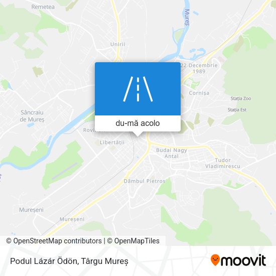 Hartă Podul Lázár Ödön