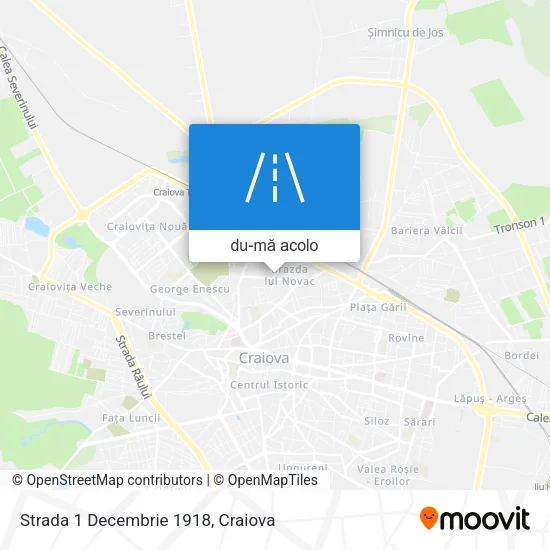 Hartă Strada 1 Decembrie 1918