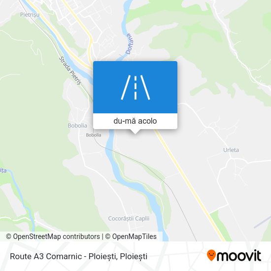 Hartă Route A3 Comarnic - Ploiești