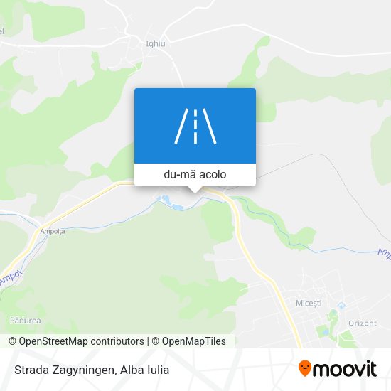 Hartă Strada Zagyningen