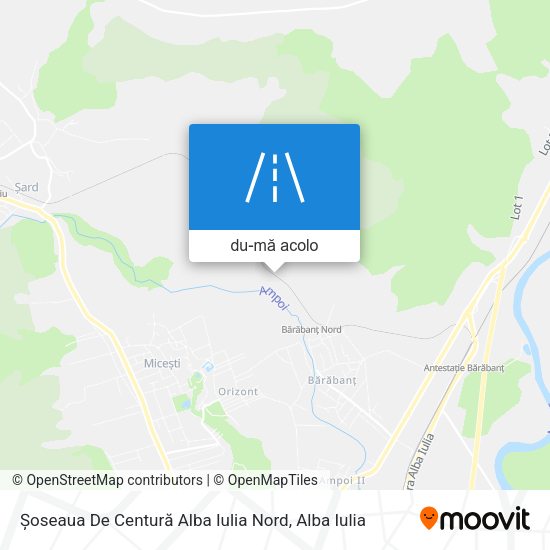 Hartă Șoseaua De Centură Alba Iulia Nord