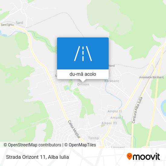Hartă Strada Orizont 11