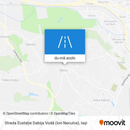 Hartă Strada Eustație Dabija Vodă (Ion Neculce)