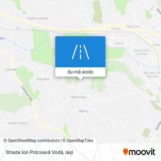 Hartă Strada Ion Potcoavă Vodă