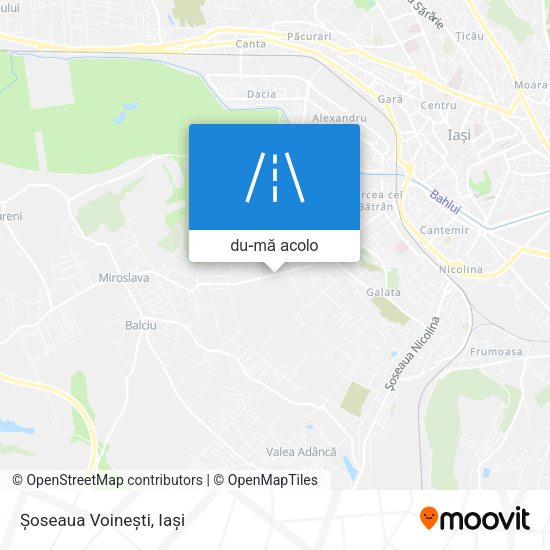 Hartă Șoseaua Voinești