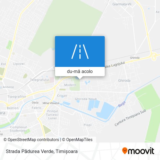 Hartă Strada Pădurea Verde