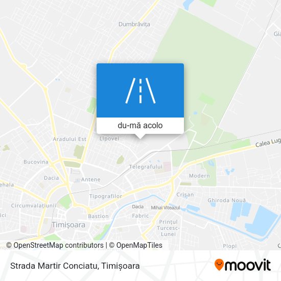 Hartă Strada Martir Conciatu