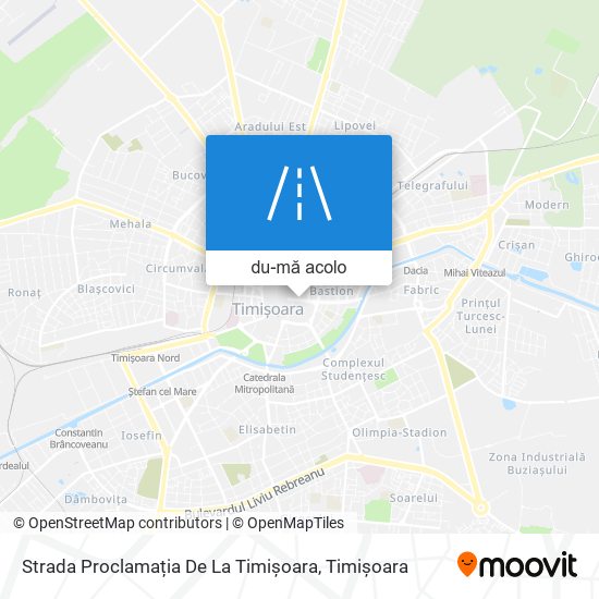 Hartă Strada Proclamația De La Timișoara