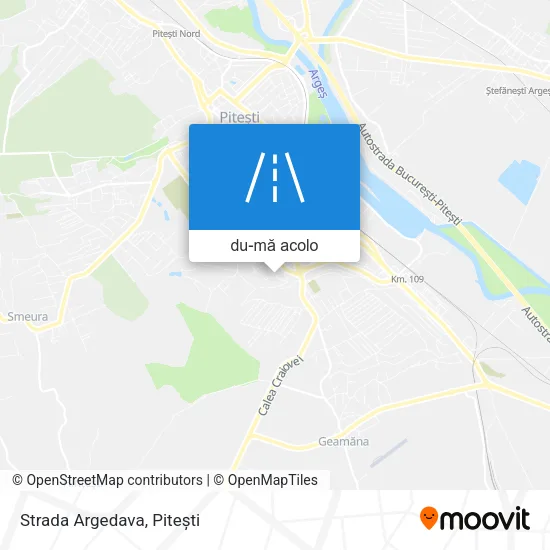 Hartă Strada Argedava