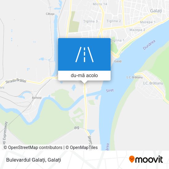 Hartă Bulevardul Galați