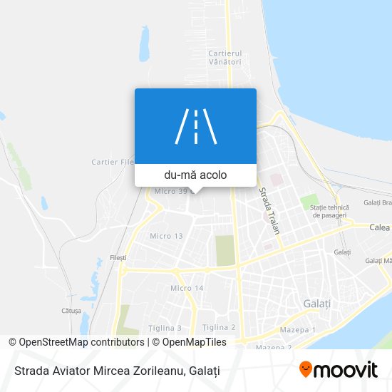 Hartă Strada Aviator Mircea Zorileanu