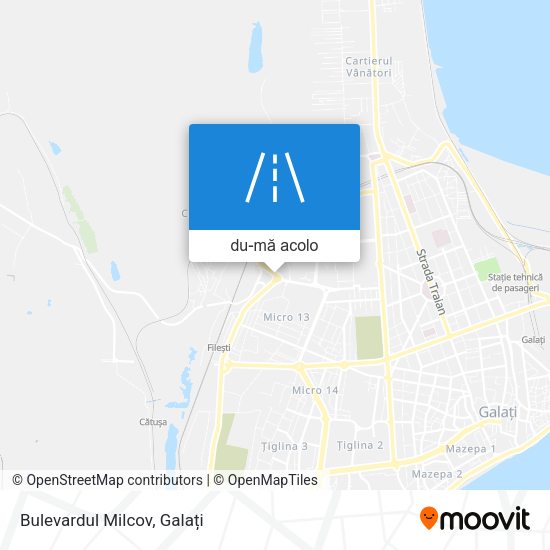 Hartă Bulevardul Milcov