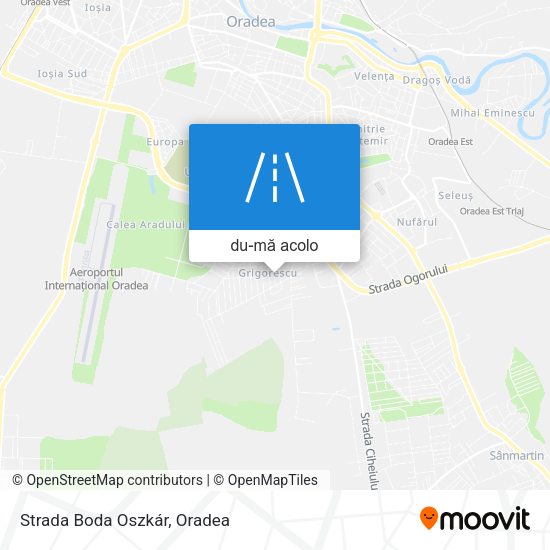 Hartă Strada Boda Oszkár