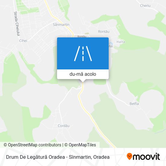 Hartă Drum De Legătură Oradea - Sînmartin
