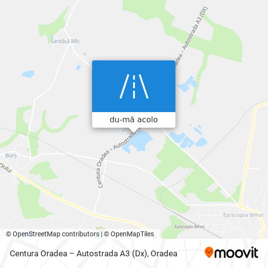 Hartă Centura Oradea – Autostrada A3 (Dx)