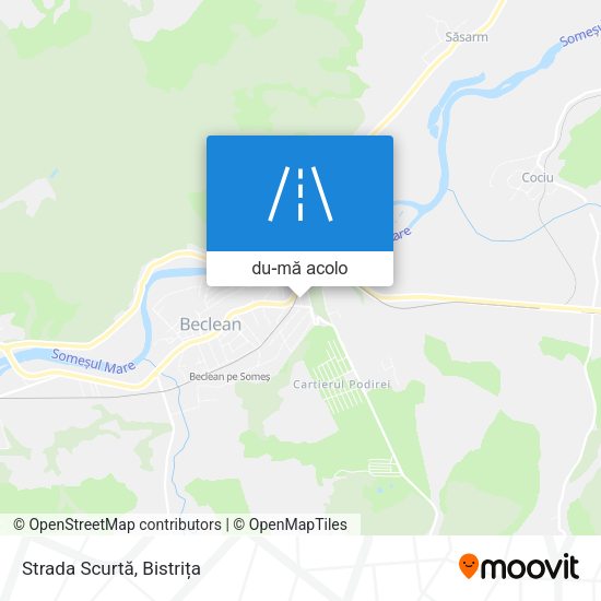 Hartă Strada Scurtă