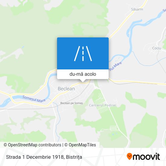 Hartă Strada 1 Decembrie 1918