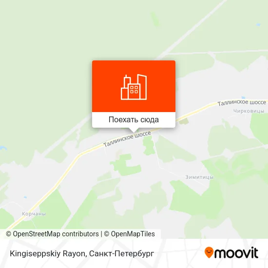 Карта Kingiseppskiy Rayon