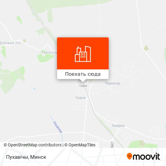 Карта Пухавічы