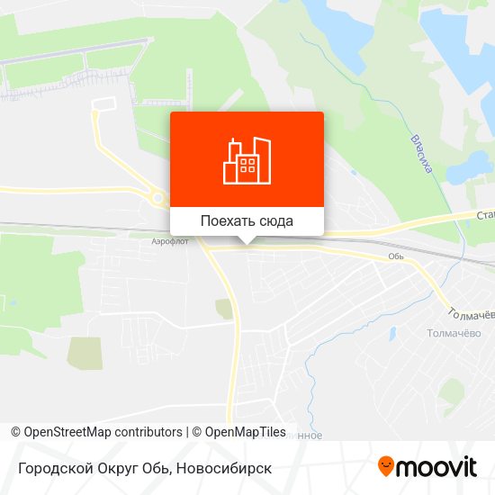 Карта Городской Округ Обь