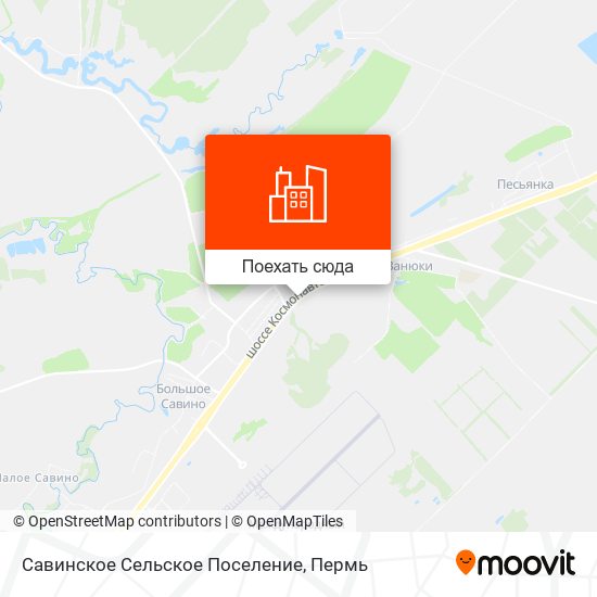 Карта Савинское Сельское Поселение