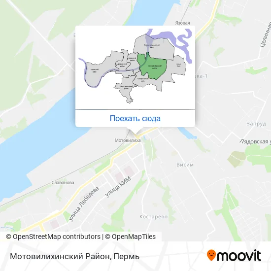 Карта Мотовилихинский Район