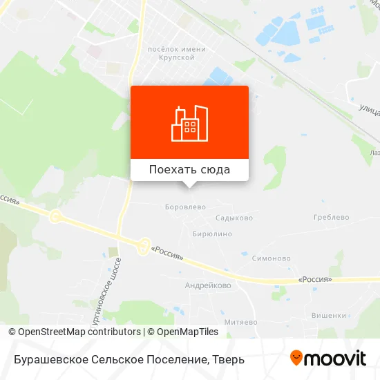 Карта Бурашевское Сельское Поселение