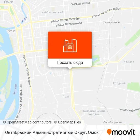 Карта Октябрьский Административный Округ