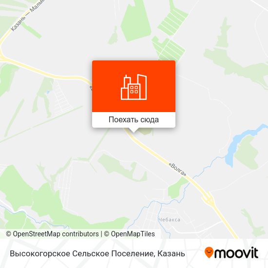 Карта Высокогорское Сельское Поселение