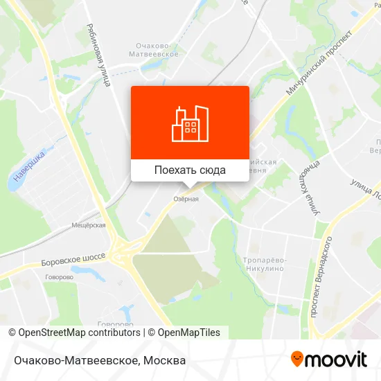 Карта Очаково-Матвеевское