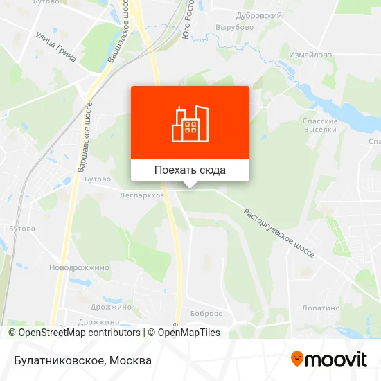 Карта Булатниковское