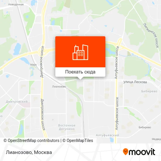 Карта Лианозово