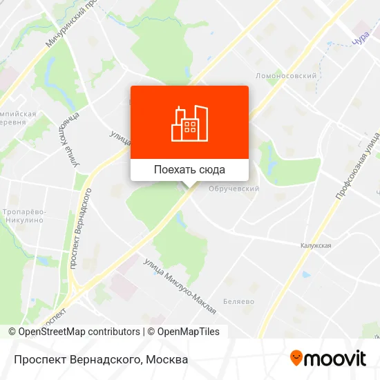 Карта Проспект Вернадского