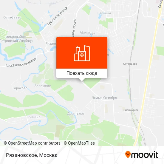Карта Рязановское