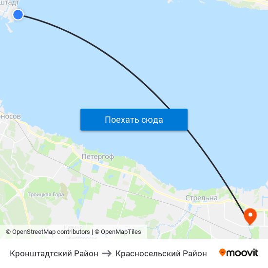 Кронштадтcкий Район to Красносельский Район map