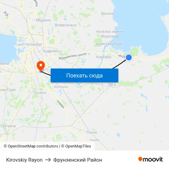 Kirovskiy Rayon to Фрунзенский Район map
