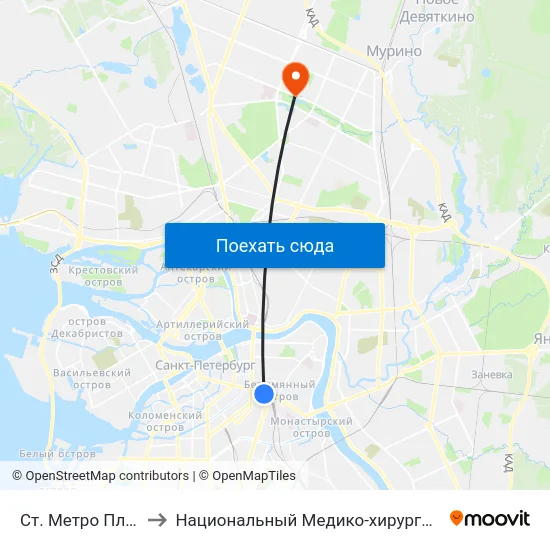Ст. Метро Площадь Восстания to Национальный Медико-хирургический Центр Имени Н. И. Пирогова map