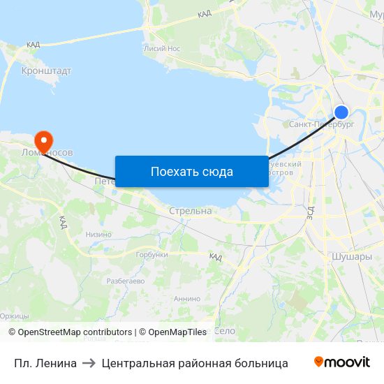 Пл. Ленина to Центральная районная больница map