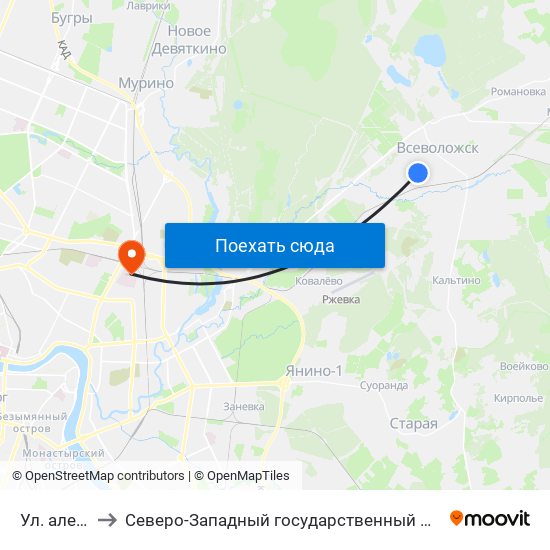 Ул. александровская to Северо-Западный государственный медицинский университет имени Ильи Ильича Мечникова map