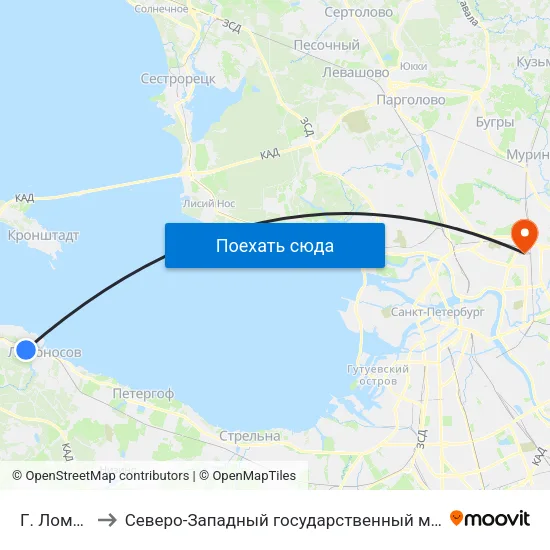 Г. Ломоносов Школа to Северо-Западный государственный медицинский университет имени Ильи Ильича Мечникова map