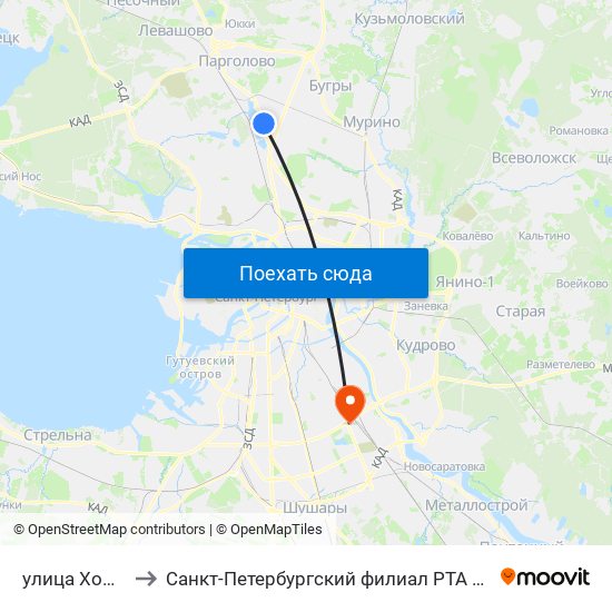 улица Хошимина to Санкт-Петербургский филиал РТА имени В.Б. Бобкова map