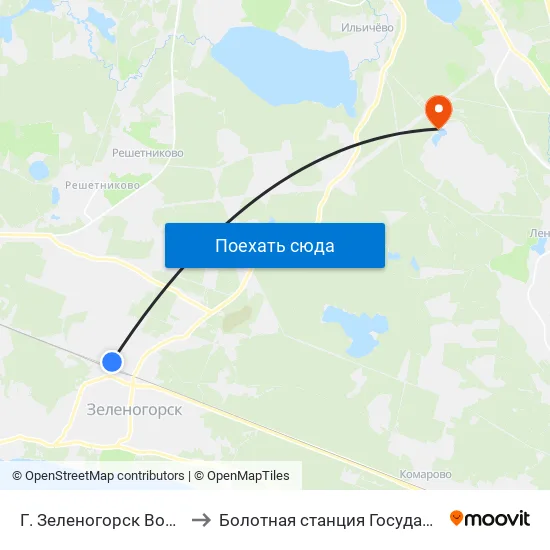 Г. Зеленогорск Вокзал (Высадки И Посадки Нет) to Болотная станция Государственного Гидрологического Института map
