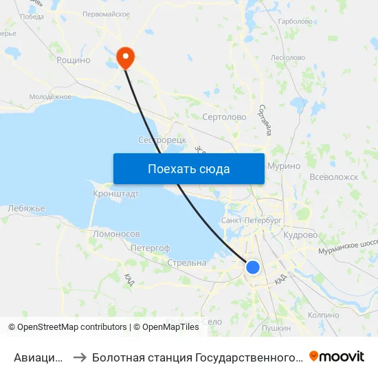 Авиационная Ул. to Болотная станция Государственного Гидрологического Института map