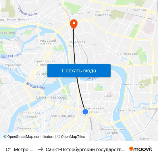 Ст. Метро Площадь Восстания to Санкт-Петербургский государственный педиатрический медицинский университет map