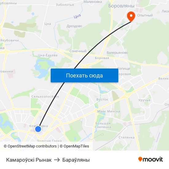 Камароўскі Рынак to Бараўляны map
