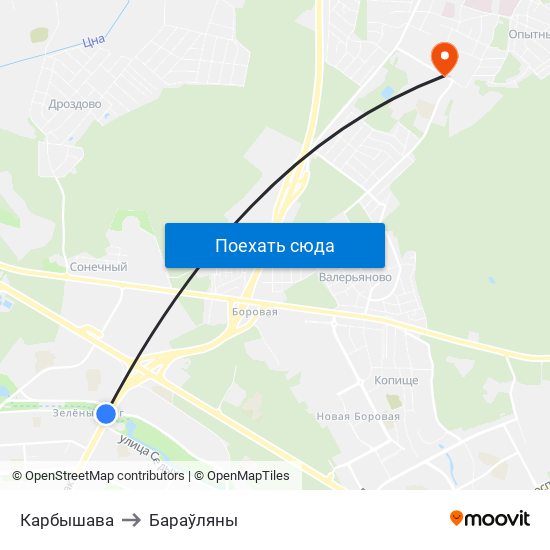 Карбышава to Бараўляны map