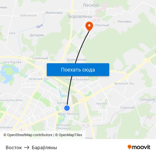 Восток to Бараўляны map