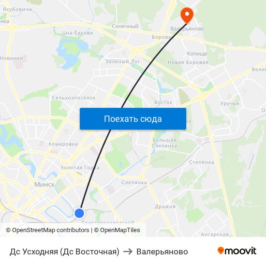 Дс Усходняя (Дс Восточная) to Валерьяново map